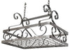 Handcrafted Decor Basket Rack Small Hammered Steel