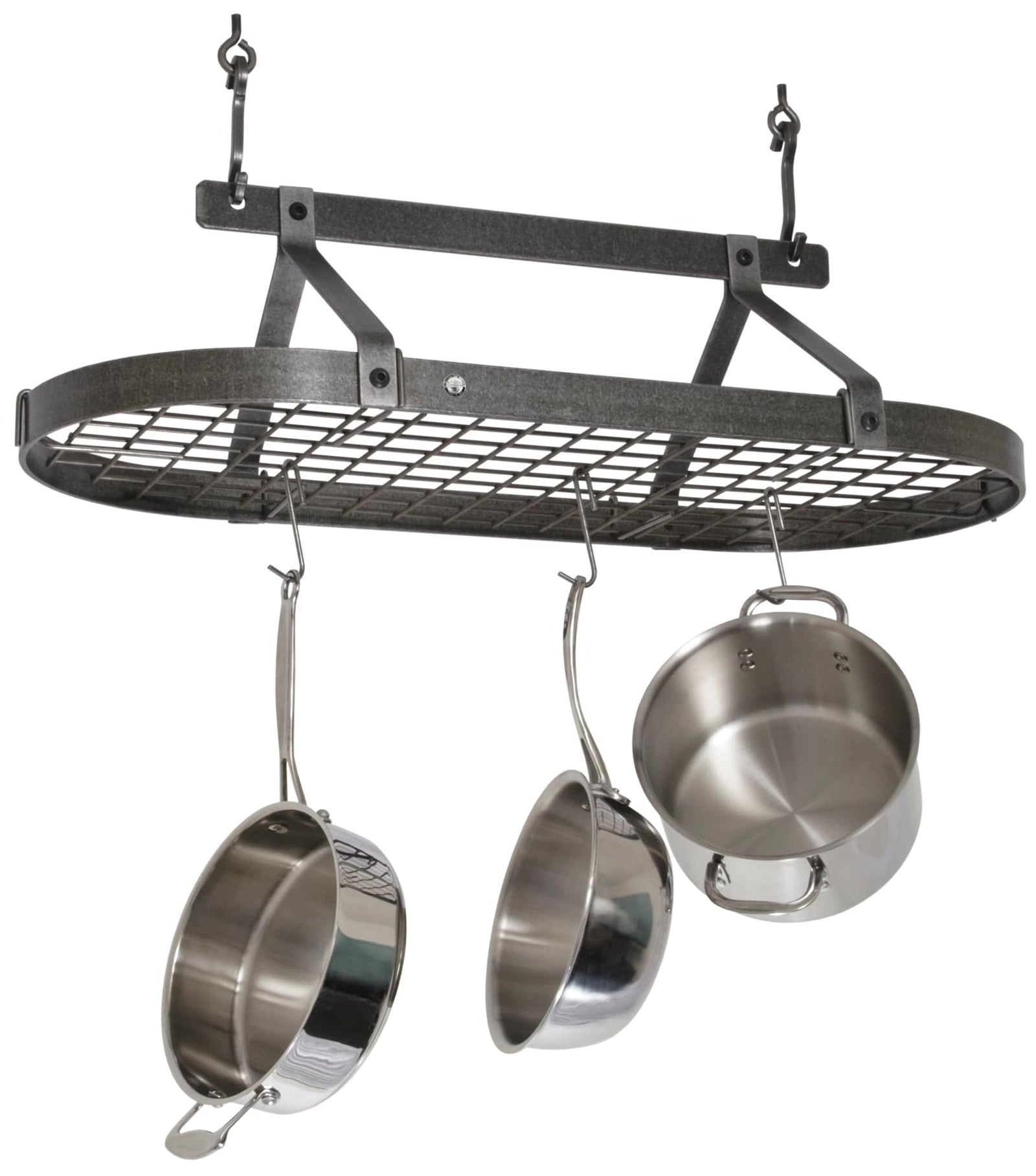 Enclume Grande Cuisine Oval Ceiling Rack with 18 Hooks