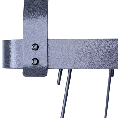 Rack It Up 36" Grey Bookshelf Wall Rack with Curved Arms and 8 Hooks