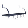 Rack It Up 36" Grey Bookshelf Wall Rack with Curved Arms and 8 Hooks