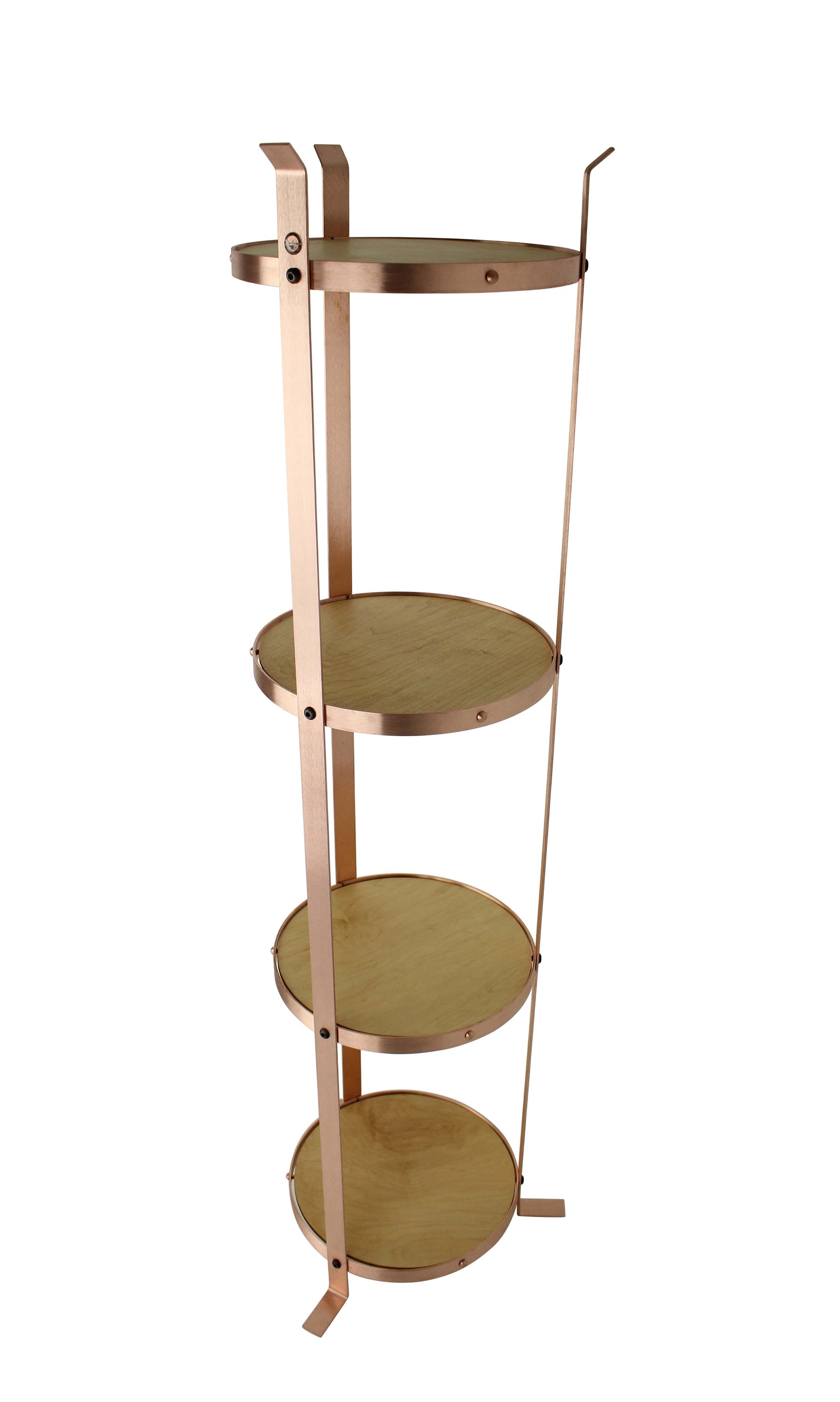 Enclume Floor 4-Tier Round Designer Stand Solid Copper(Unassembled)