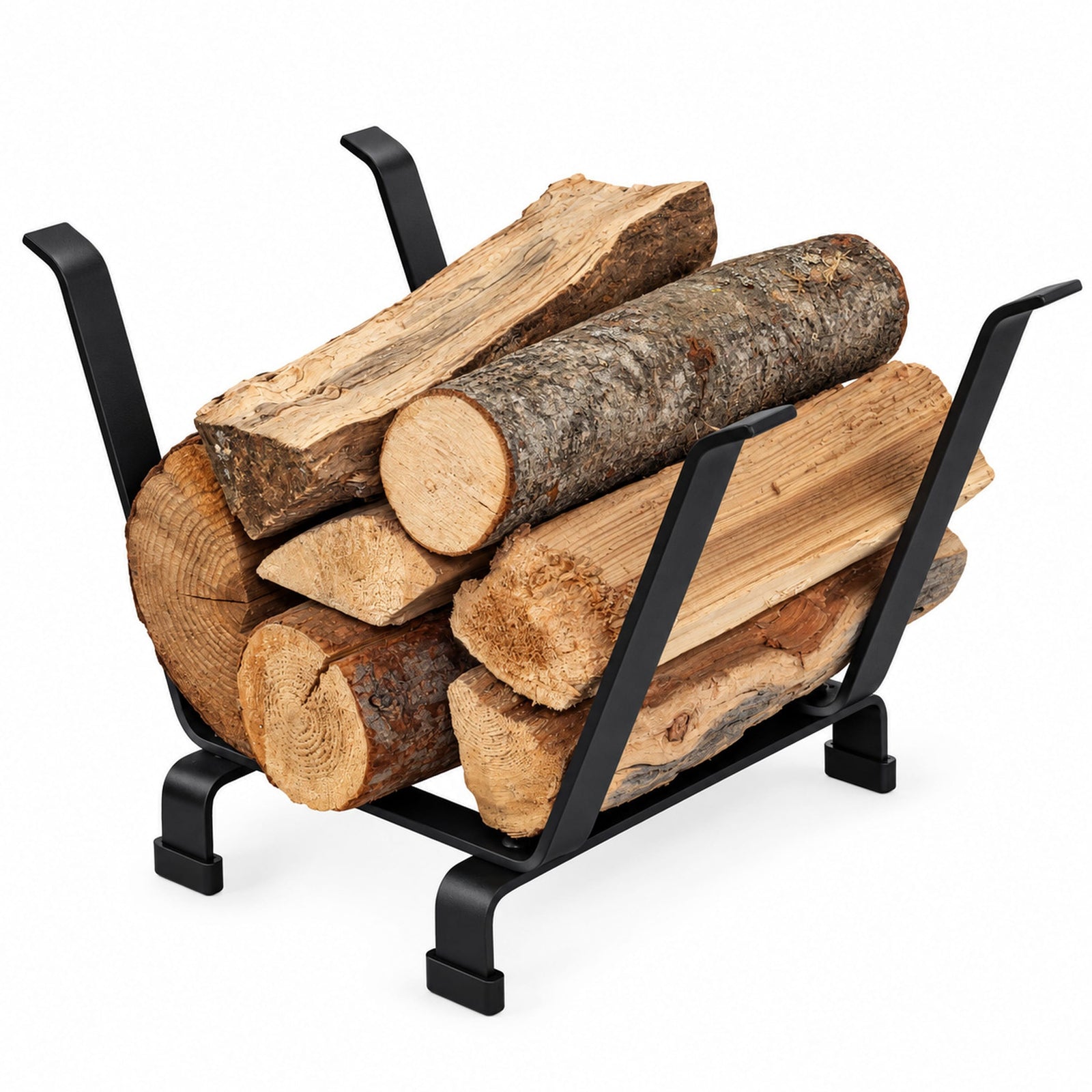 Enclume Floor Black Basket Indoor/Outdoor Fireplace Log Rack