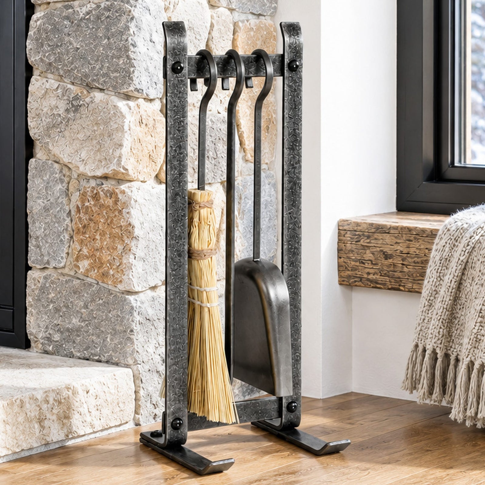 Enclume Floor Country Home Fireplace Tool Set
