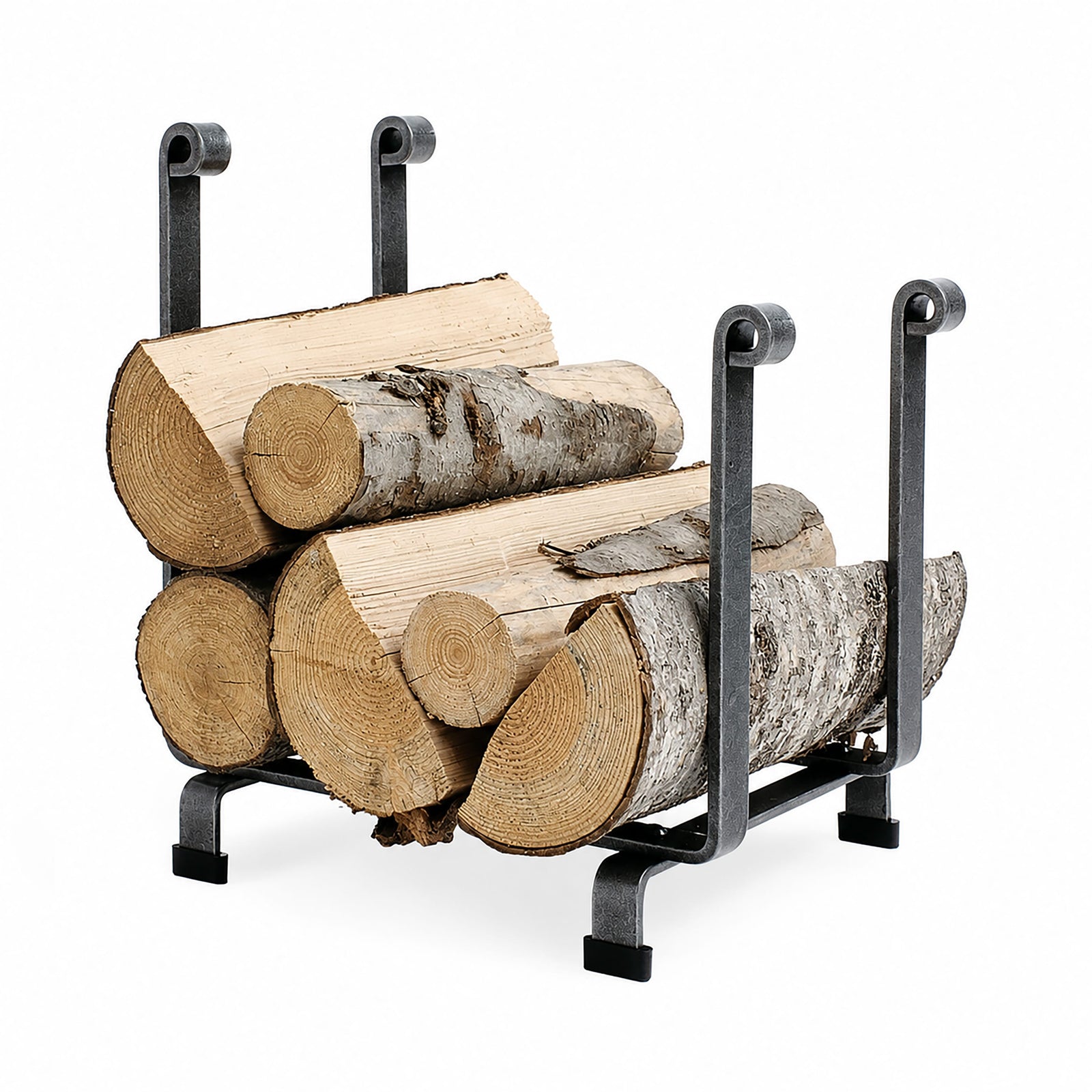 Enclume Floor Hammered Steel Hearth Fireplace Log Rack