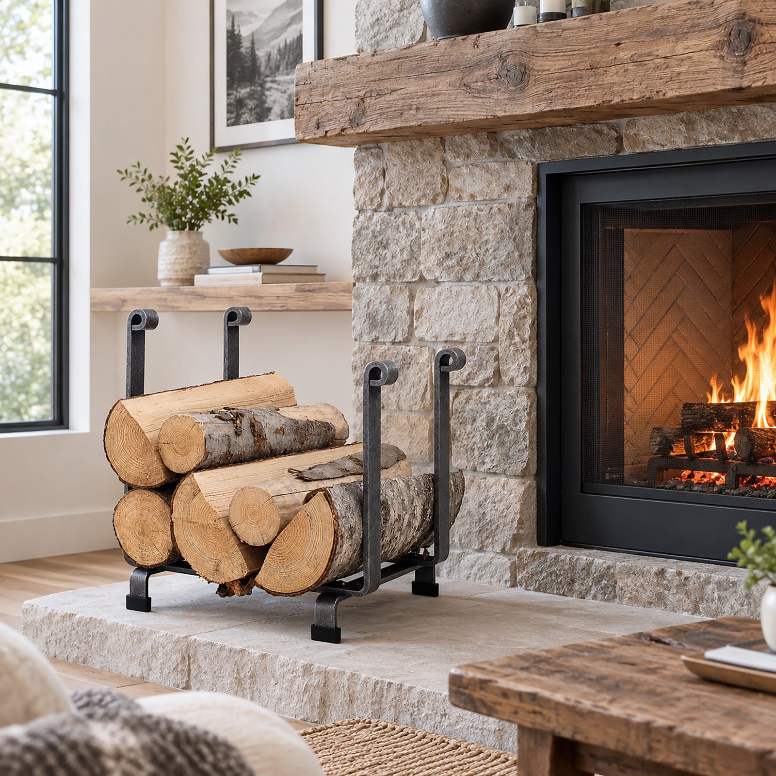 Enclume Floor Hearth Fireplace Log Rack