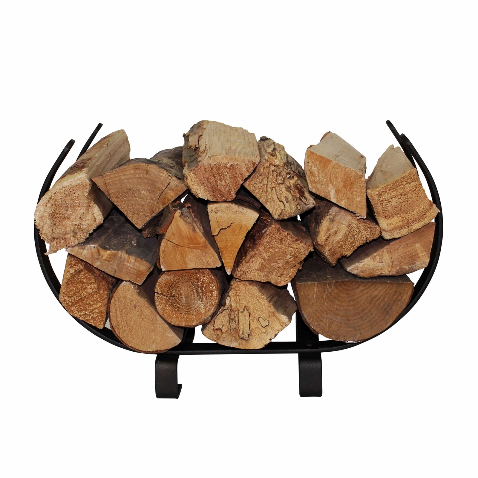 Enclume Floor Indoor/Outdoor Small U Shaped Fireplace Log Rack, Bronze Finish