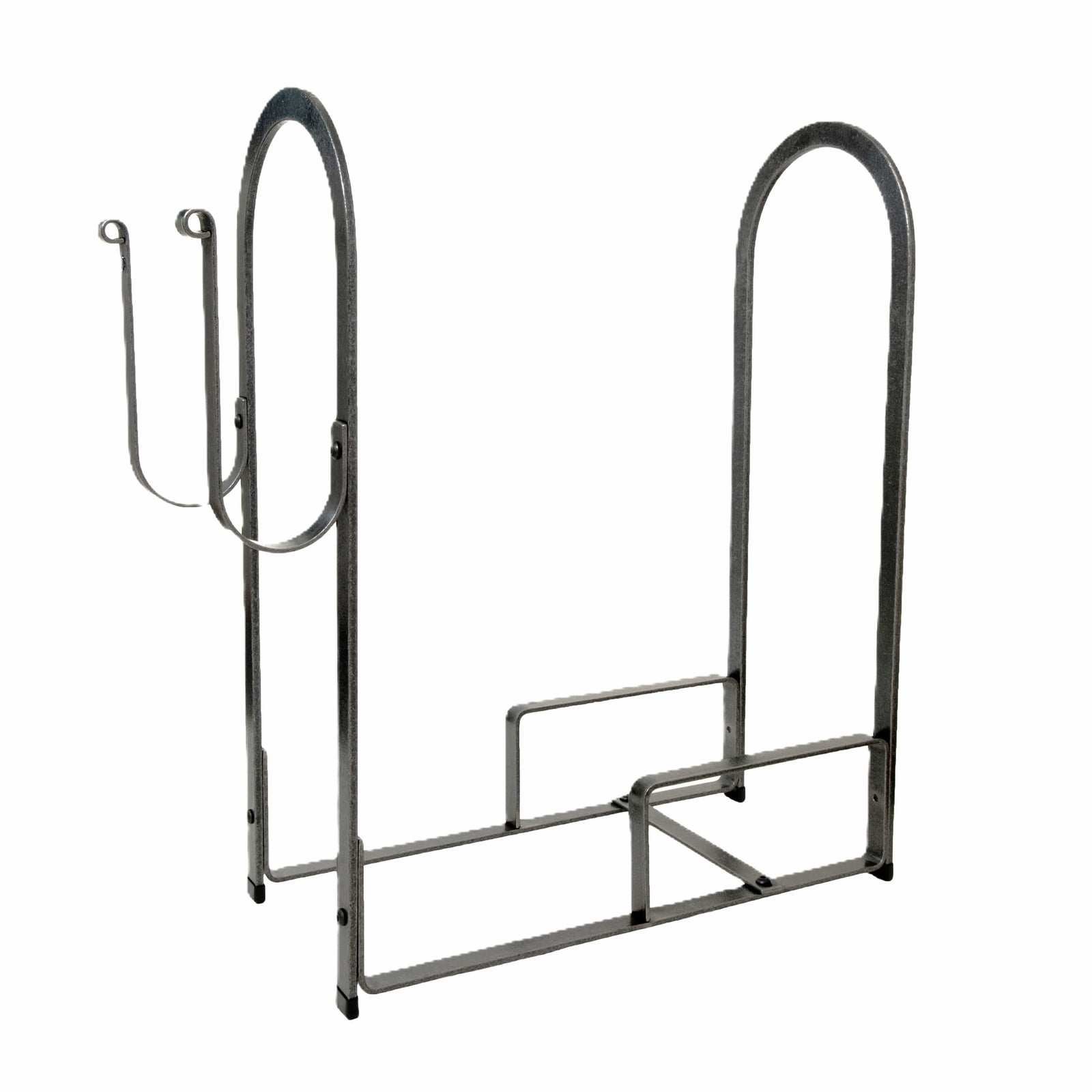 Enclume Floor Large Fire Center Log Rack Hammered Steel