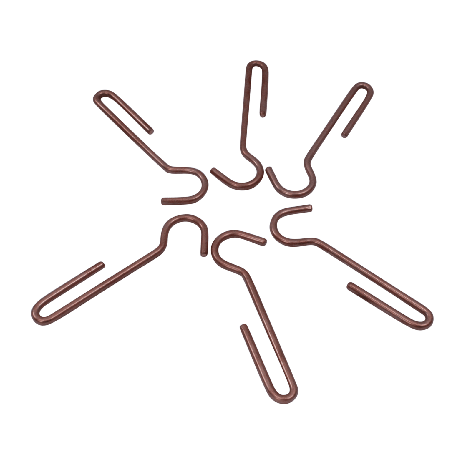 Enclume Hooks Brushed Copper 4.75" Angled Pot Hooks 6 Pack