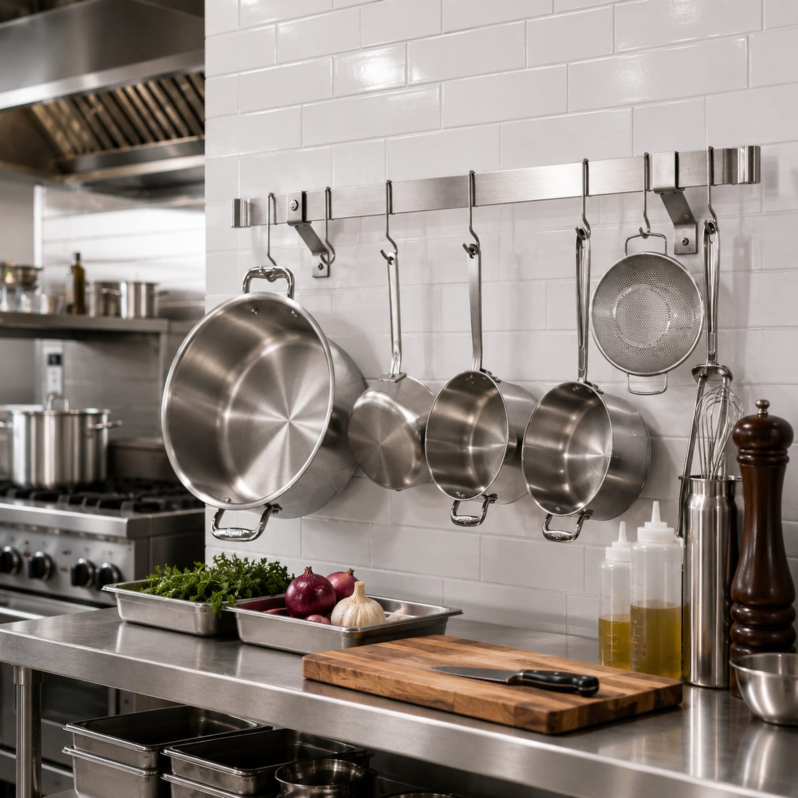 Enclume Wall/Ceiling Professional Series Rolled End Bar ONLY (Requires Wall Brackets or Pot Hooks)