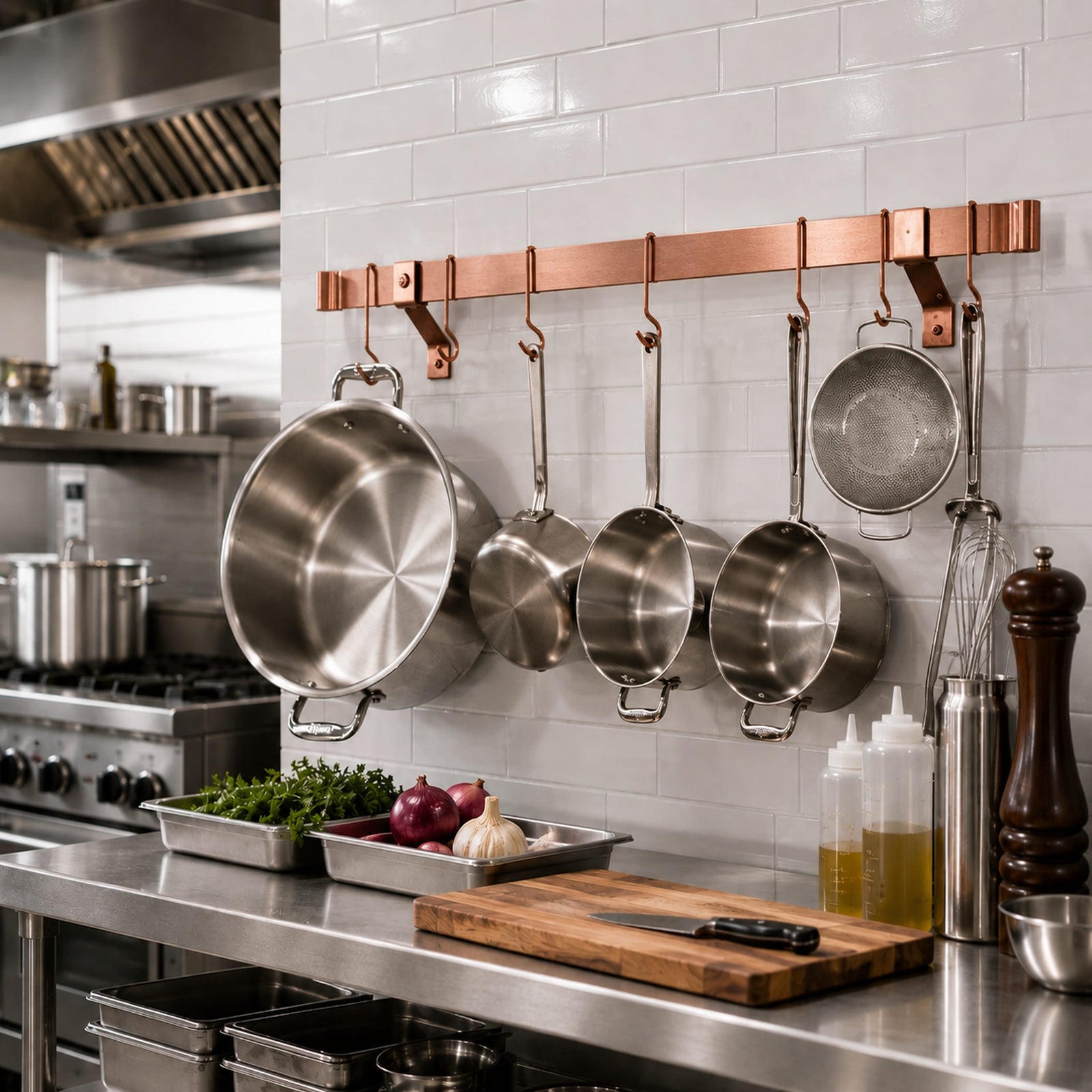 Enclume Wall/Ceiling Professional Series Rolled End Bar ONLY (Requires Wall Brackets or Pot Hooks)