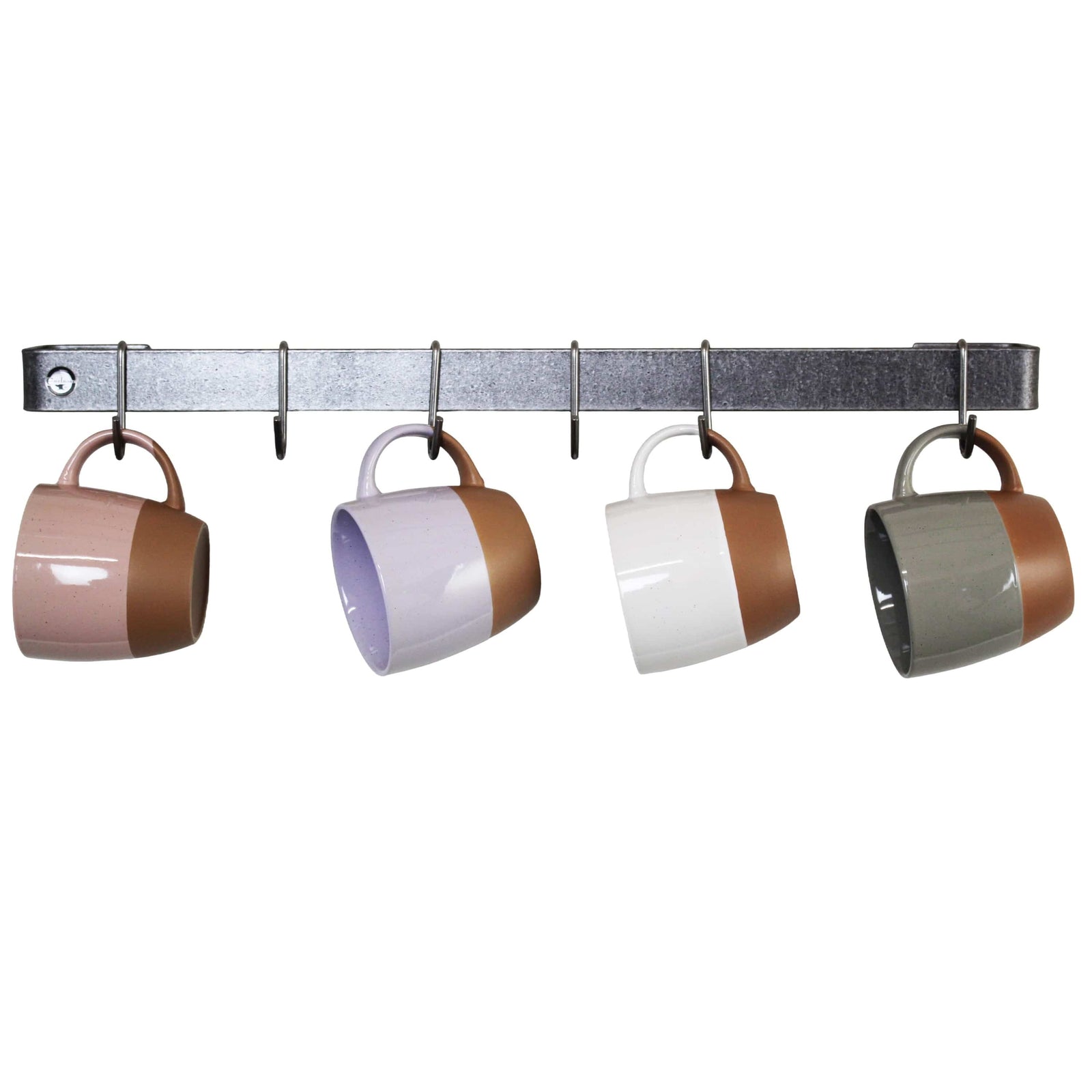 Enclume Wall Hammered Steel / 18" Handcrafted Classic Wall Rack Utensil Bar w 6 Hooks (18", 24", 30" or 36")