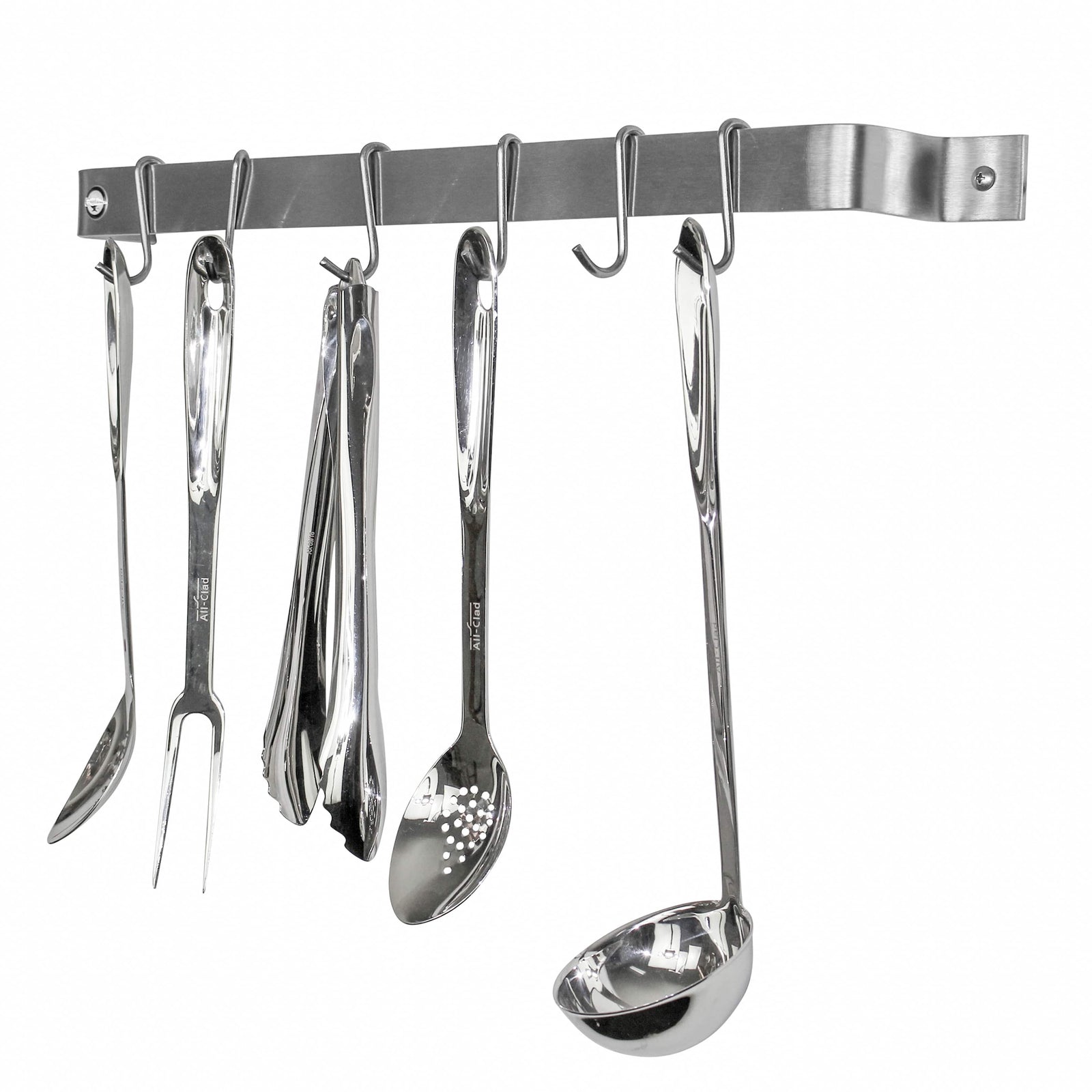 Enclume Wall Handcrafted Easy Mount Wall Rack Utensil Bar w 6 Hooks