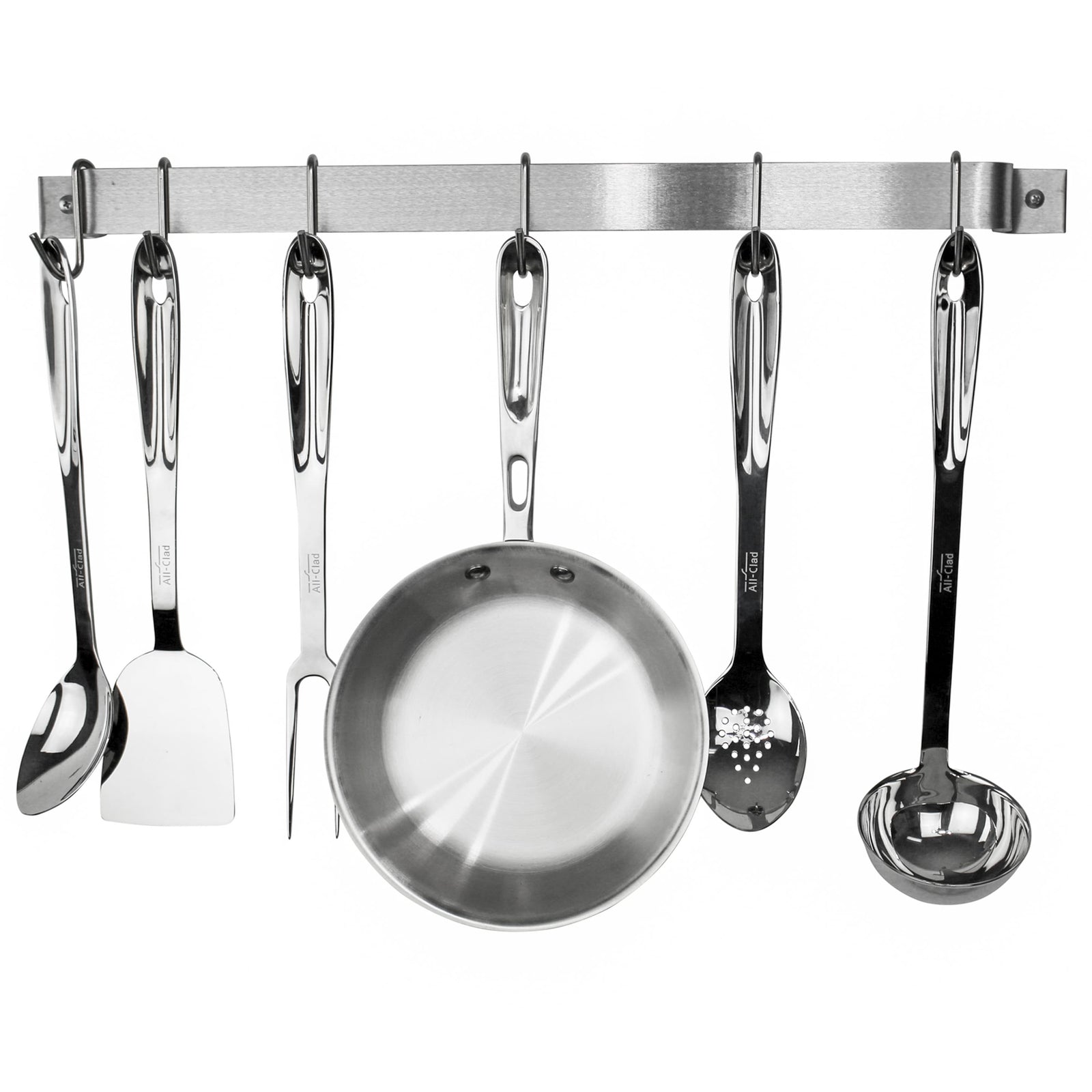 Enclume Wall Handcrafted Easy Mount Wall Rack Utensil Bar w 6 Hooks