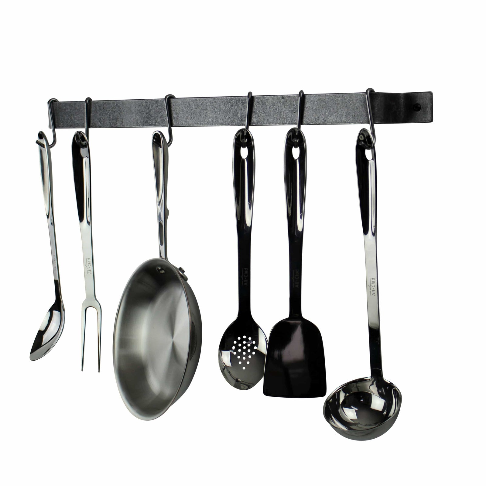Enclume Wall Handcrafted Easy Mount Wall Rack Utensil Bar w 6 Hooks