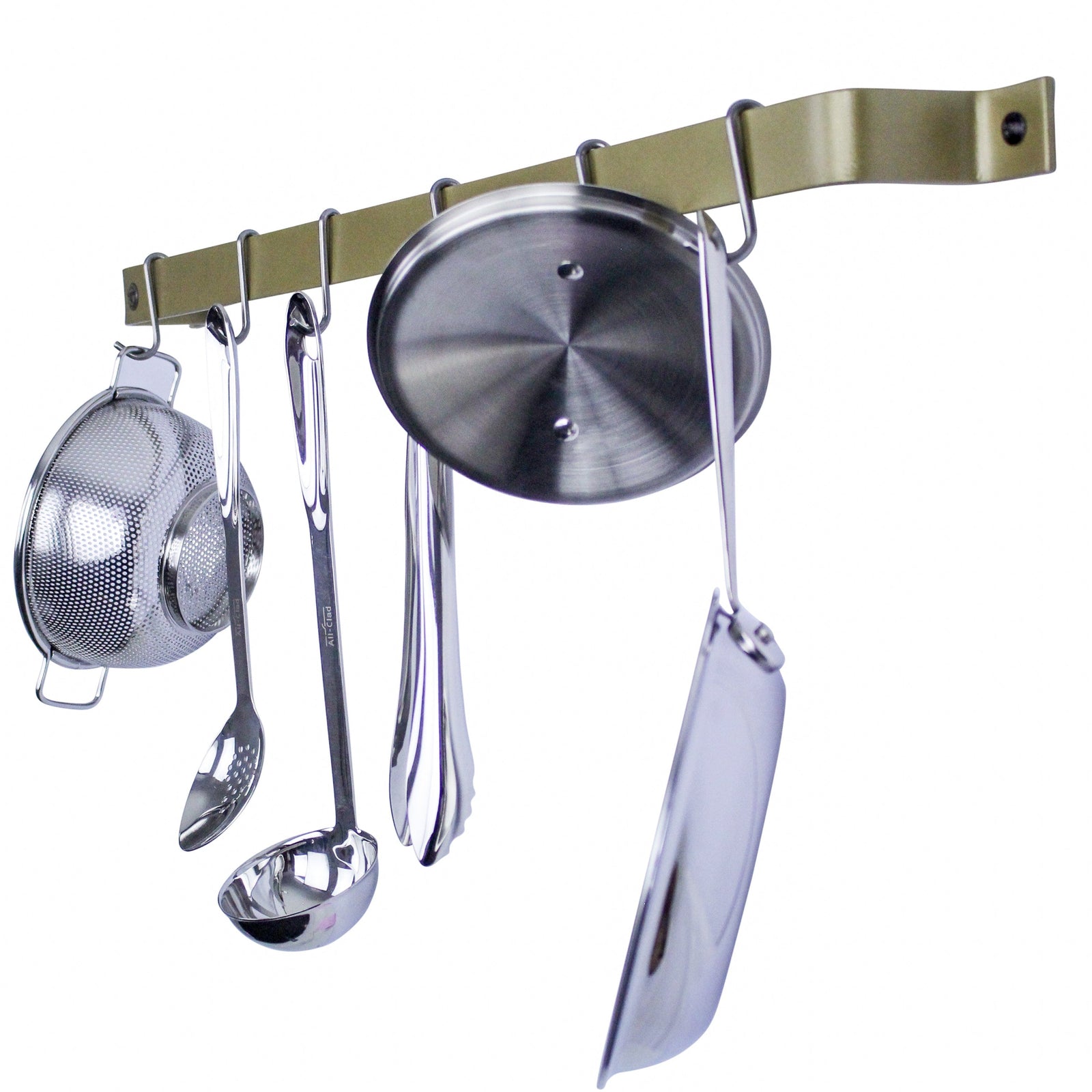 Enclume Wall Handcrafted Easy Mount Wall Rack Utensil Bar w 6 Hooks - Accent Colors