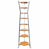 8-Tier Gourmet Hourglass Cookware Stand w/ Alder Shelves Hammered Steel - Enclume Design Products