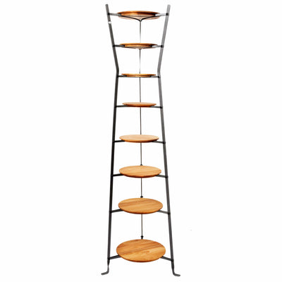 Enclume 8-Tier Gourmet Hourglass Cookware Stand with Alder Shelves