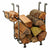 Rectangle Fireplace Log Rack Hammered Steel