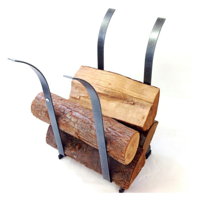 Tulip Fireplace Log Rack Hammered Steel - Enclume Design Products