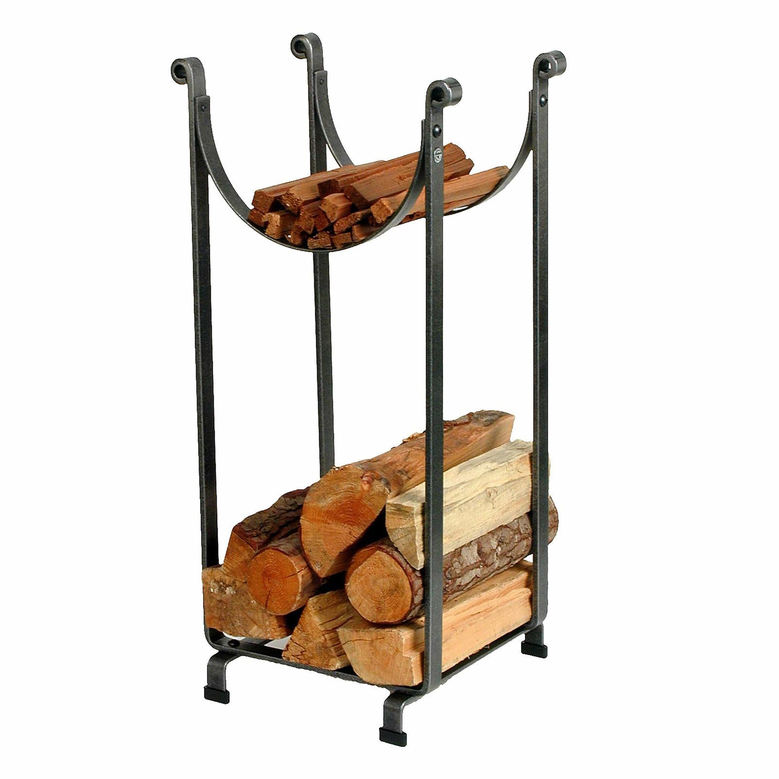 Enclume Sling Fireplace Log Rack in Hammered Steel