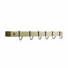 Enclume Handcrafted Classic 30" Brass Utensil Bar with 6 Hooks