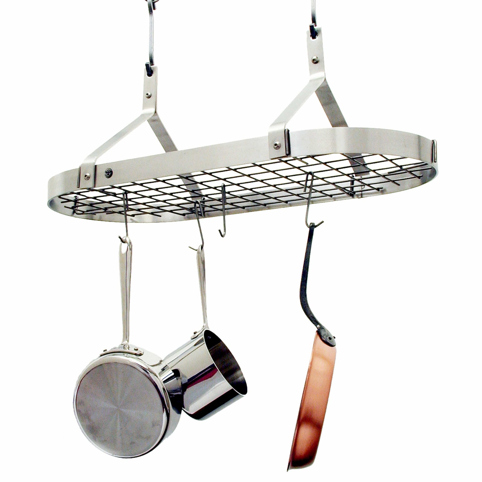 Enclume Ceiling Contemporary Ceiling Pot Rack w/ 12 Hooks in Stainless Steel
