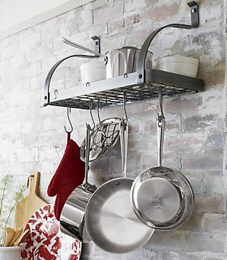 (60cm, Stainless Steel) - Enclume Premier 60cm Utensil Bar Wall Pot Rack, S (60cm, Stainless Steel) - Enclume Premier 60cm Utensil Bar Wall Pot Rack,  Stainless Steel
