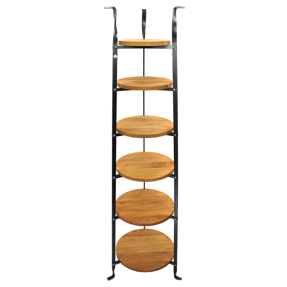 6-Tier Gourmet Cookware Stand w/Alder Shelves