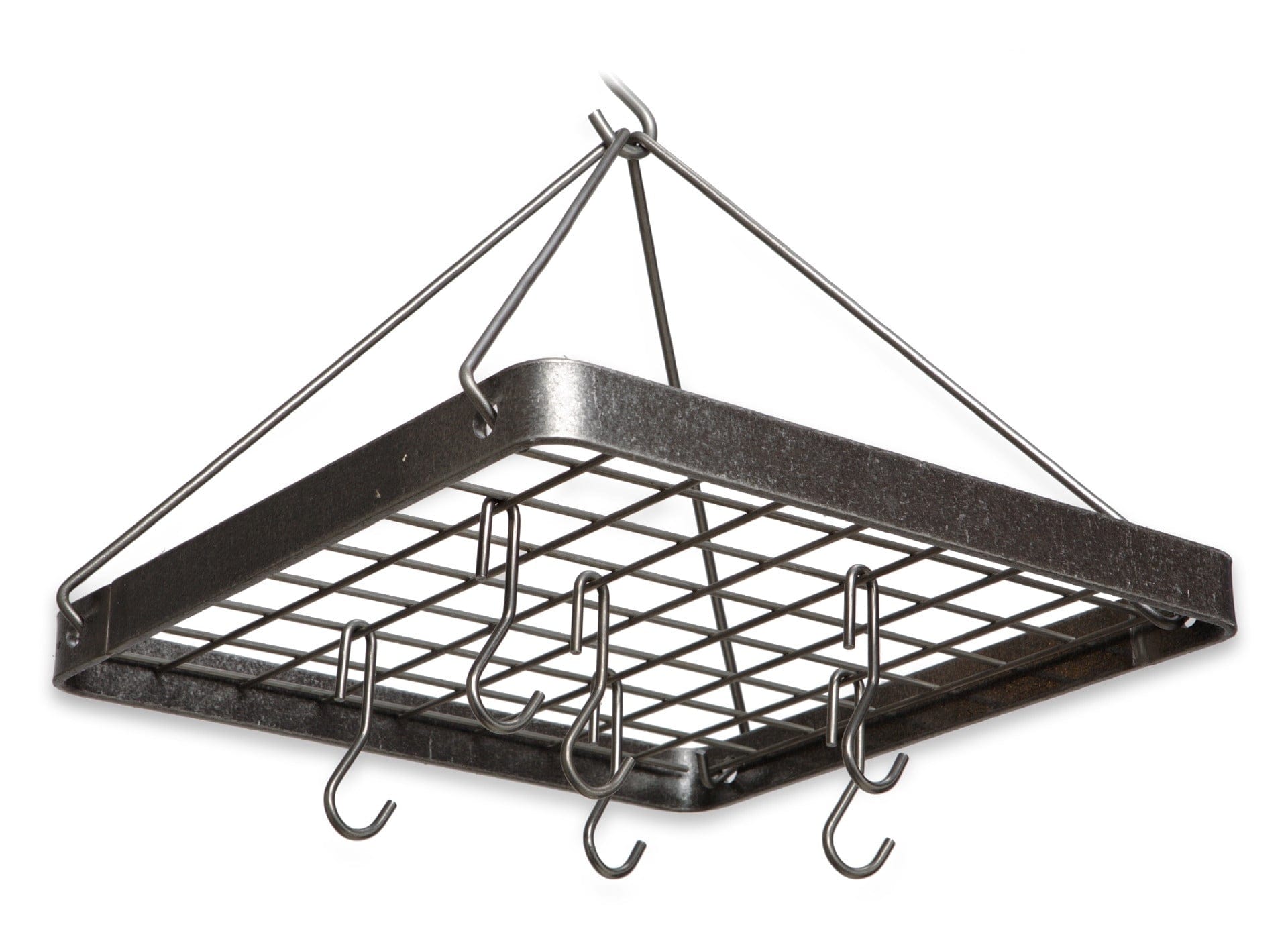 Enclume Handcrafted Decor Cottage Square Rack in Hammered Steel