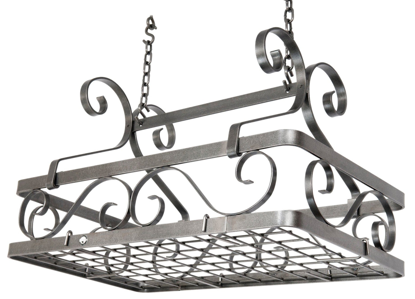 Ceiling Mount Wooden Pot Rack 4 Chain, 8 Pot Hook Eight Universal Pot <div  class=aod_buynow></div>– Inhomelivings