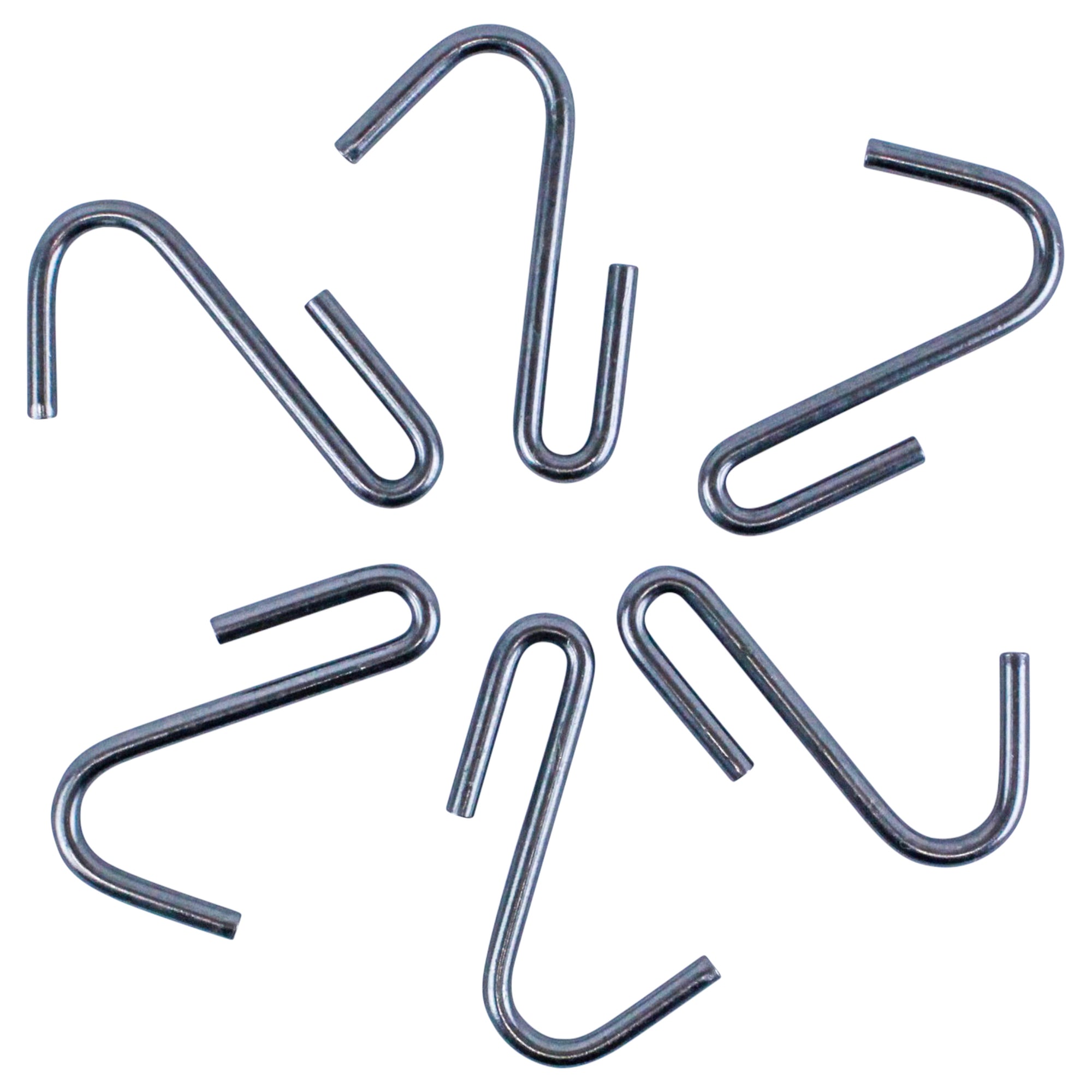 Handcrafted Décor Pot Hooks 6 Pack Hammered Steel