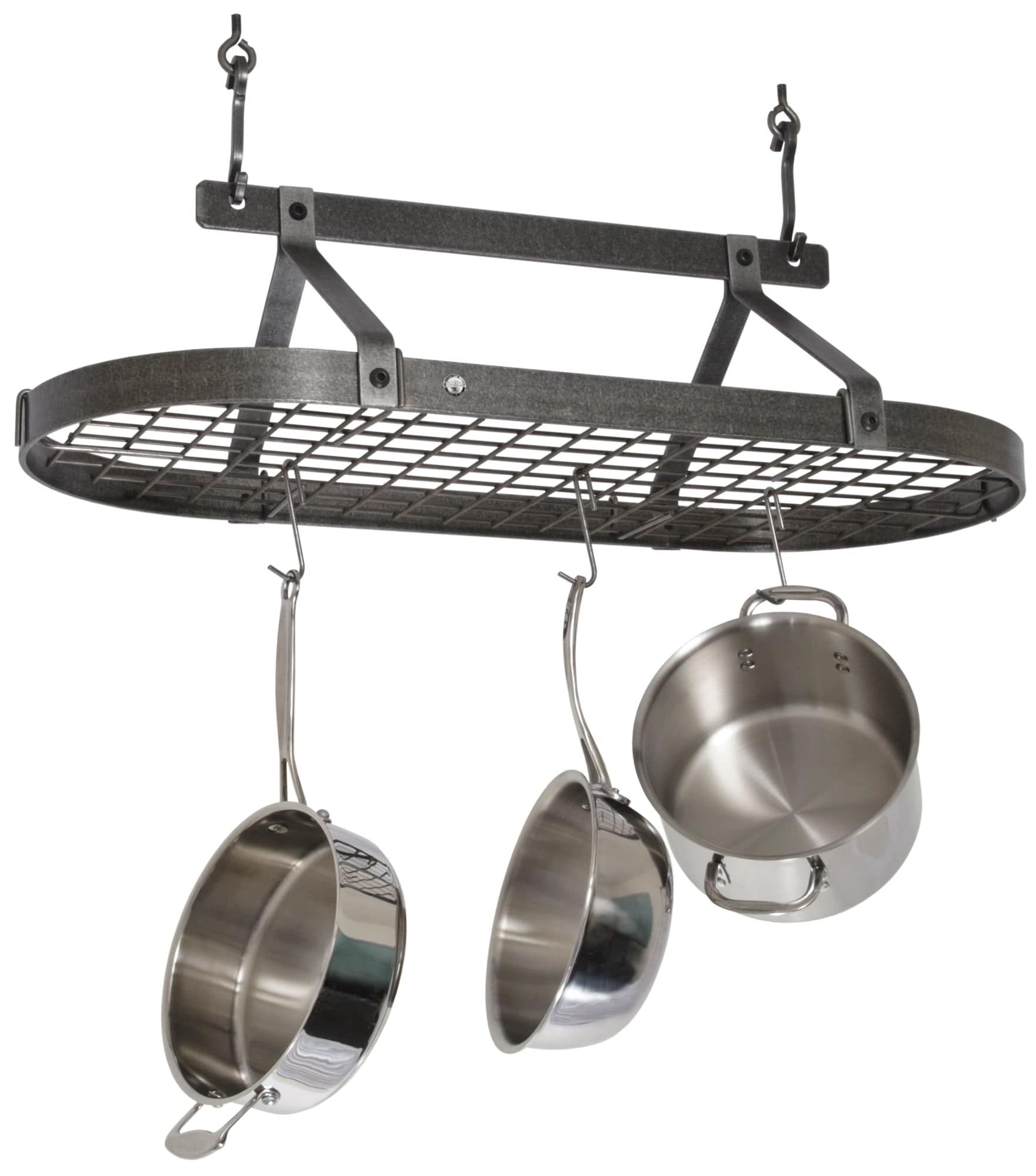 Enclume Grande Cuisine Oval Ceiling Rack with 18 Hooks