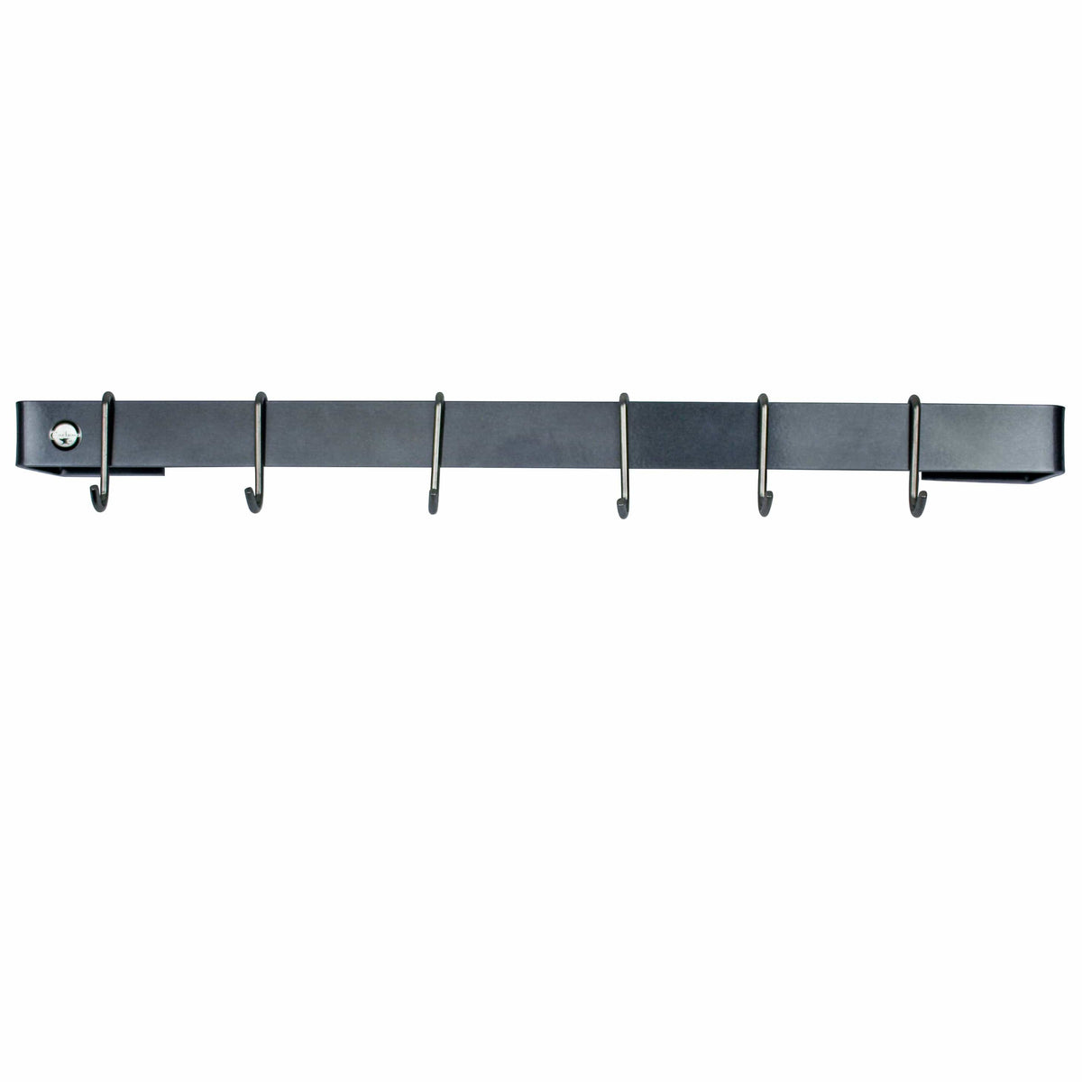 Enclume Handcrafted 18&quot; Graphite Blue Wall Rack Utensil Bar, 6 Hooks