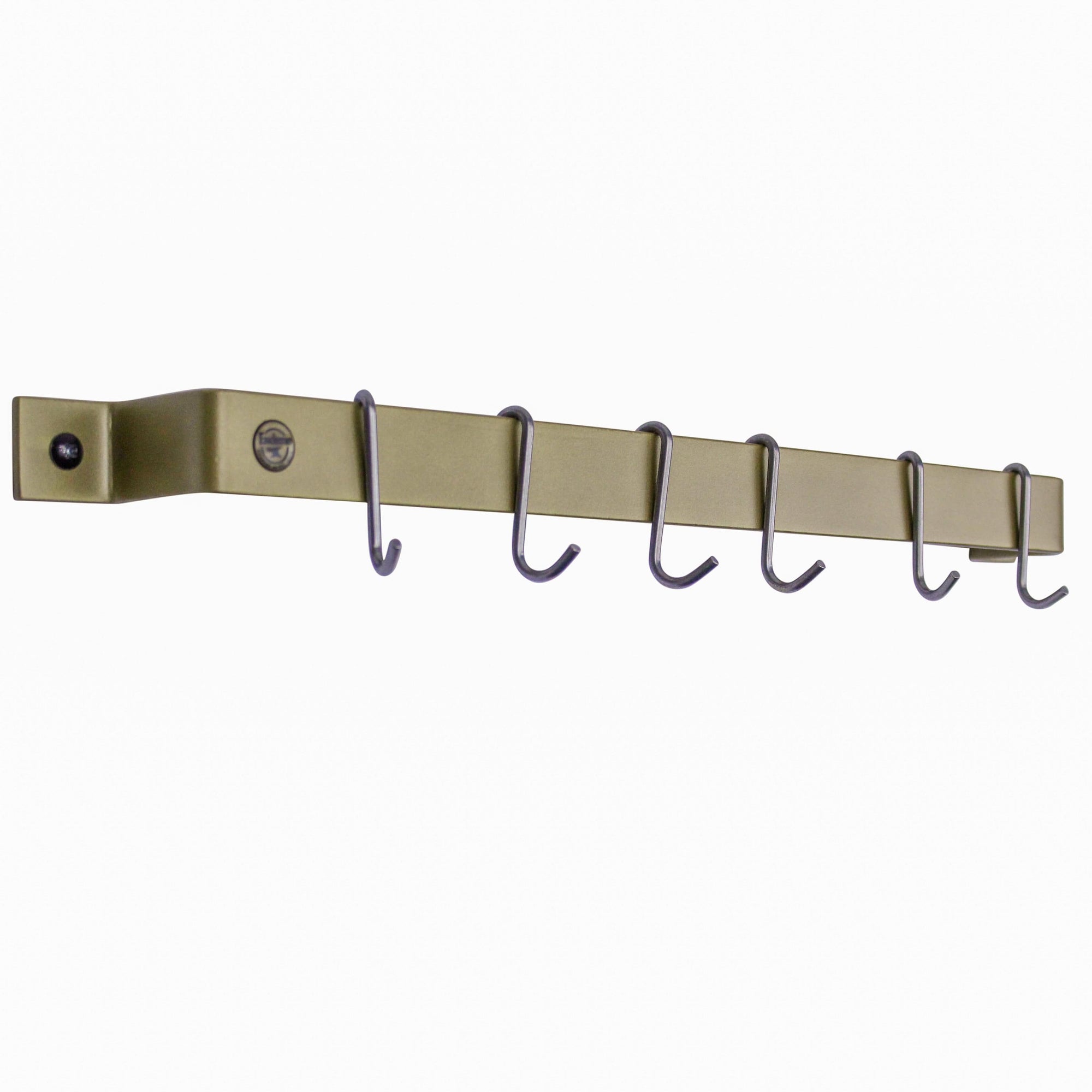 Enclume Handcrafted Easy Mount Wall Rack with 6 Hooks in Accent Colors