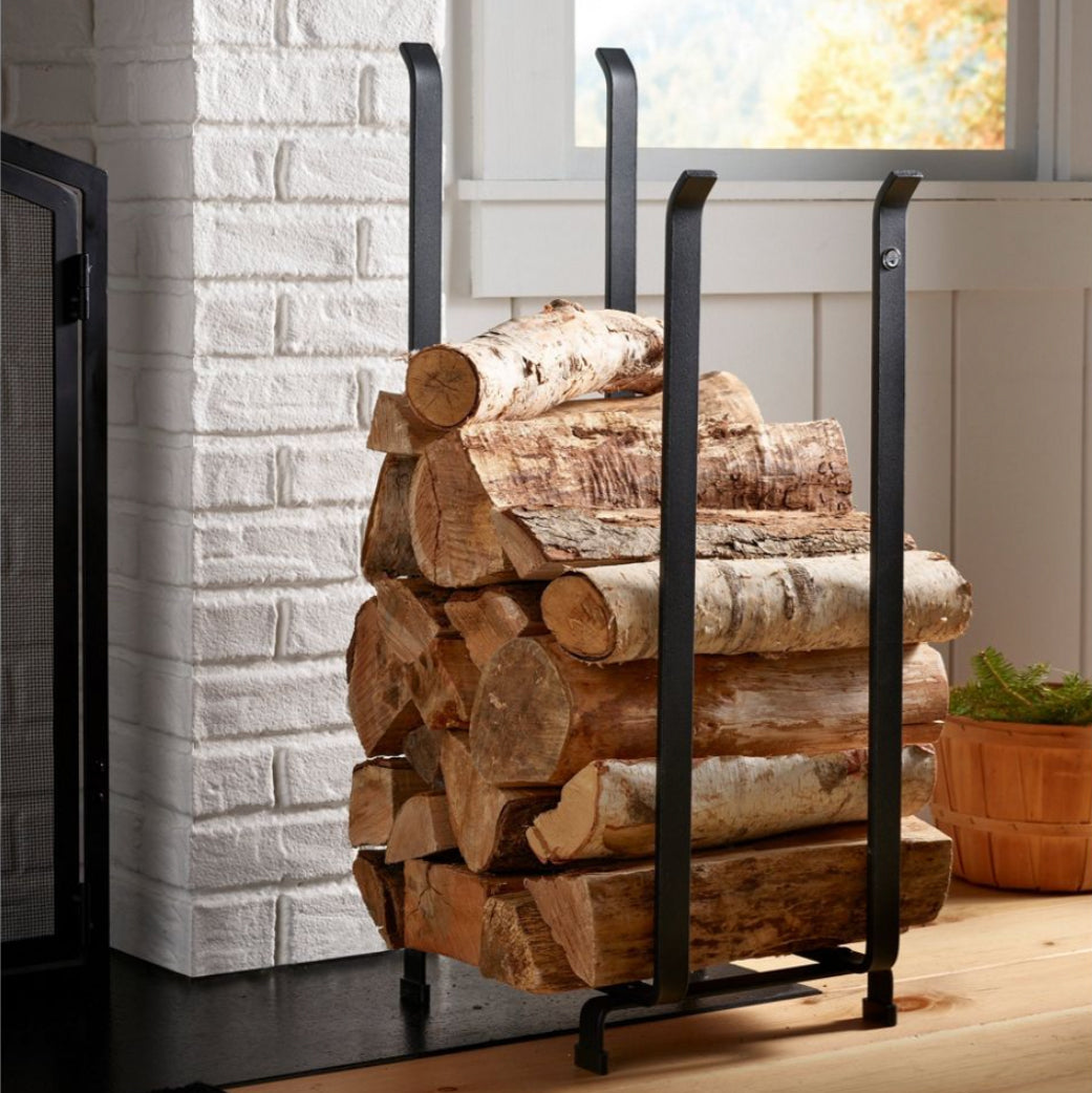 Hearthside Log Holder Tall Black