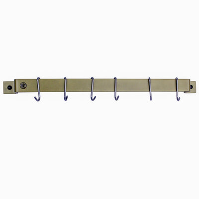 Enclume Handcrafted Easy Mount Wall Rack with 6 Hooks in Accent Colors