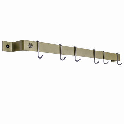 Handcrafted Easy Mount Wall Rack w 6 Hooks - Accent Colors