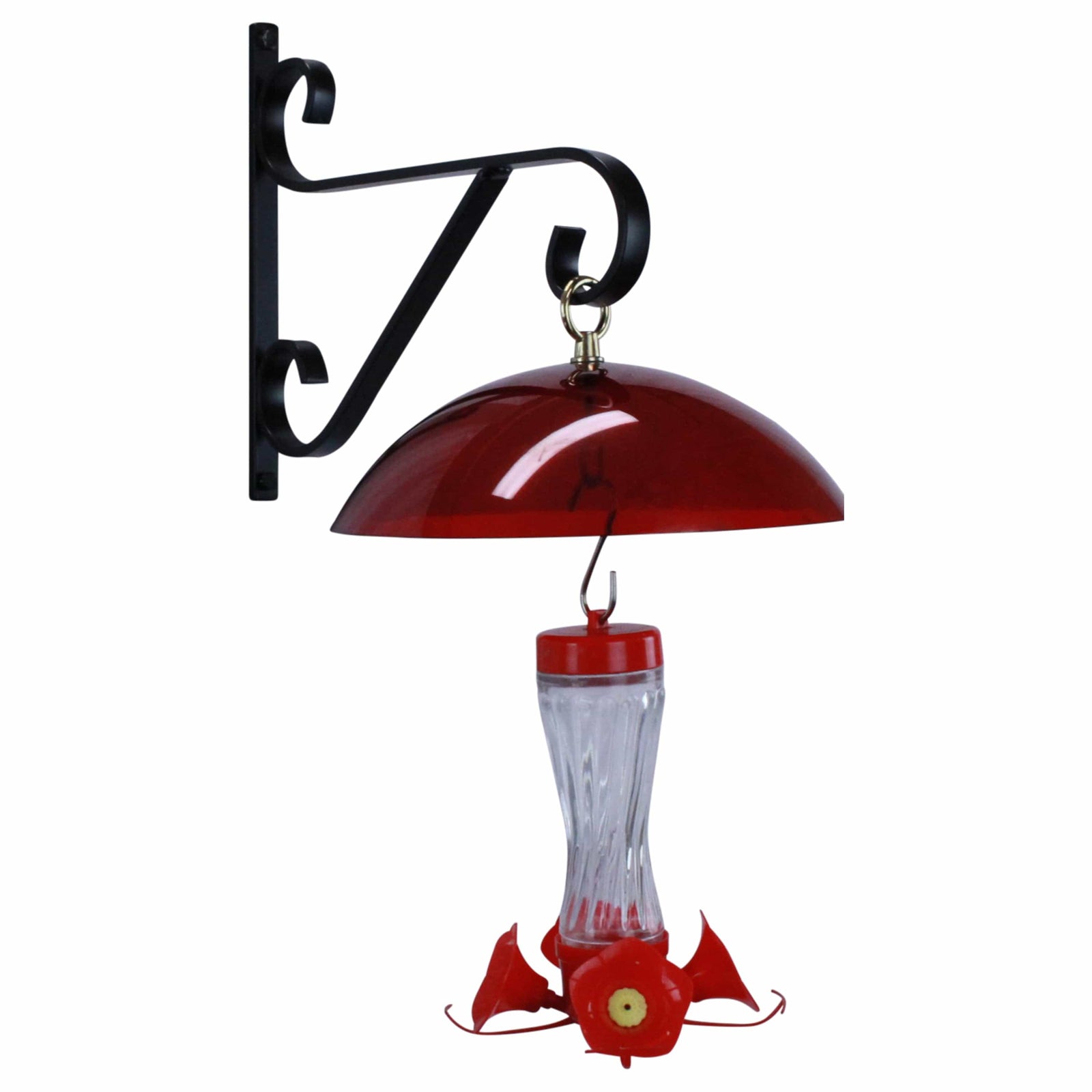 Artisan Decorative Forged Plant Hanger Hook with Ornate Scrolls (Set of 2) Black