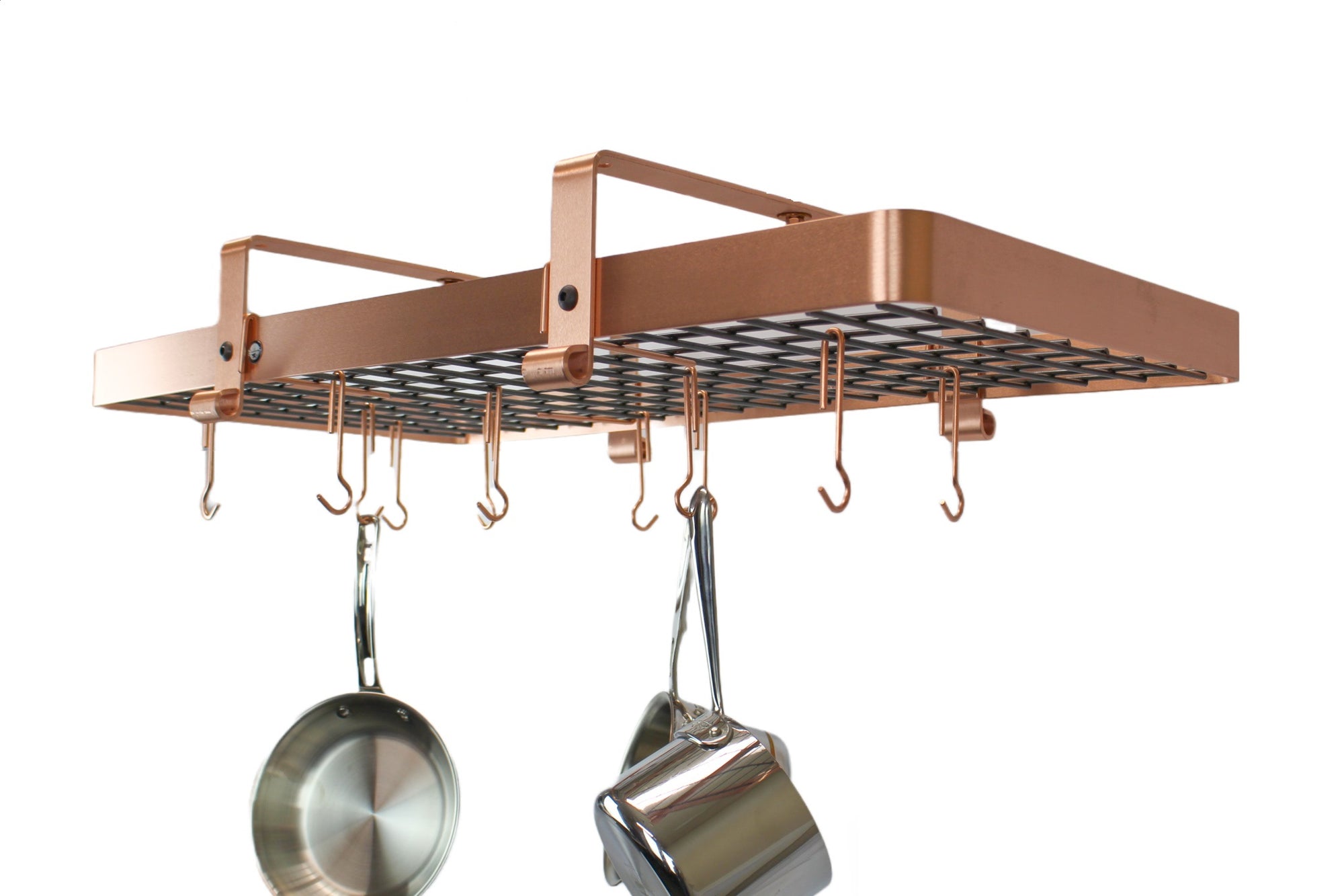 37" Low Ceiling Rectangle Pot Rack w/ 18 Hooks