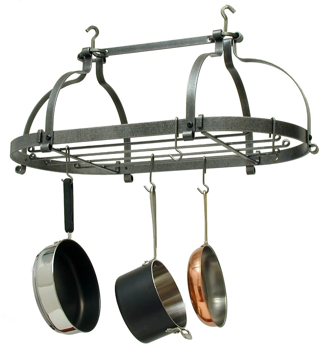 Enclume Handcrafted Double Dutch Crown Ceiling Rack with 18 Hooks