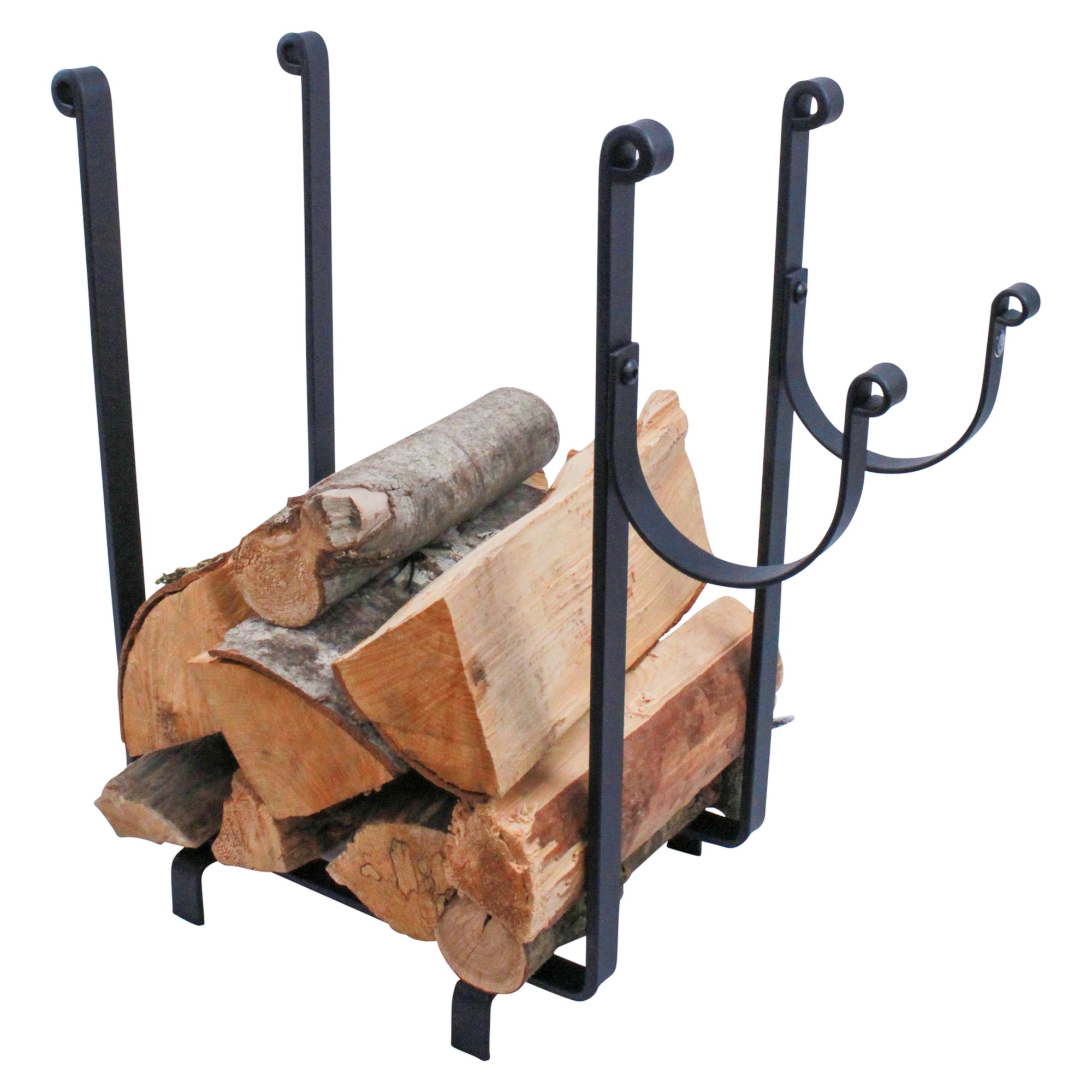 Rectangle Fireplace Log Rack Black