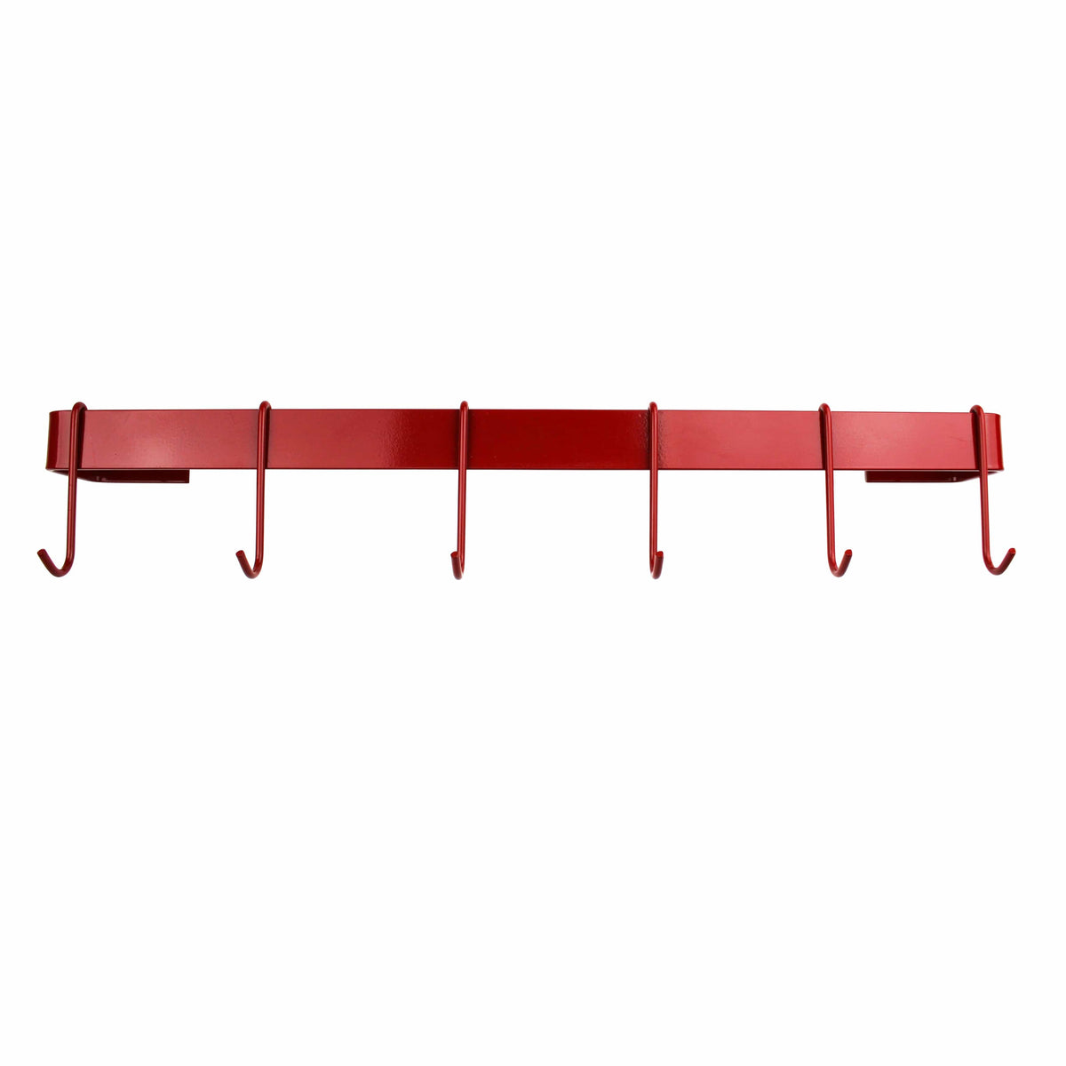 Enclume Handcrafted 36&quot; Red Wall Rack Utensil Bar with 6 Hooks