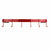 Handcrafted 36" Wall Rack Utensil Bar w 6 Hooks, Red