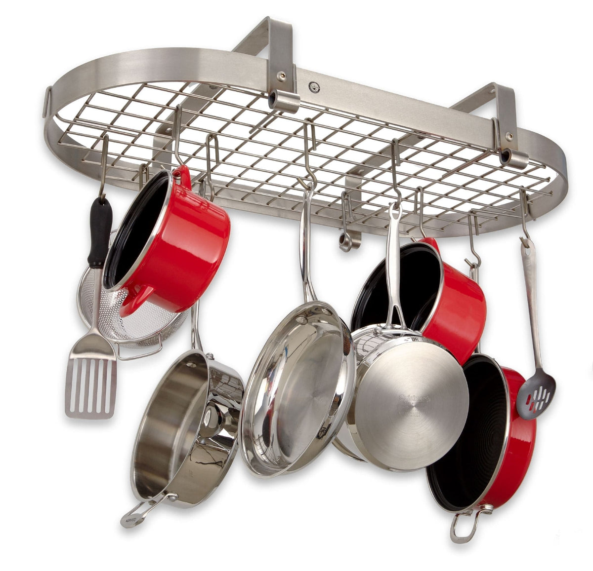 Enclume Ceiling 37" Low Ceiling Oval Pot Rack w/ 18 Hooks