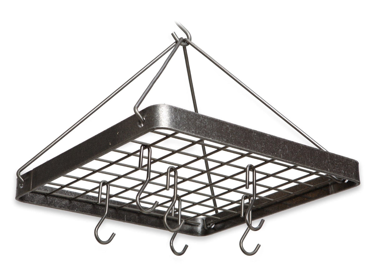 Enclume Ceiling Handcrafted Decor Cottage Square Rack Hammered Steel