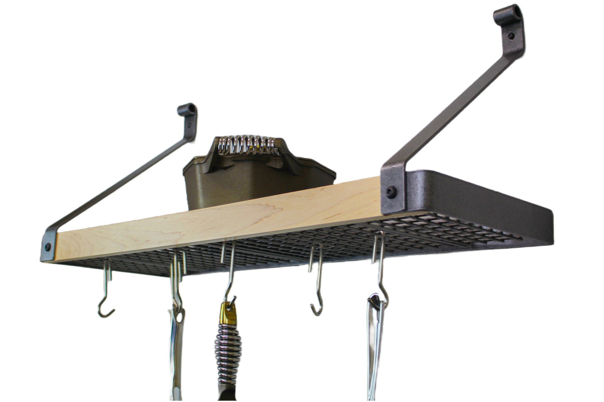 Enclume Ceiling Maple Signature Gourmet 36" Bookshelf Wall Rack with Tigerwood, Maple or Walnut