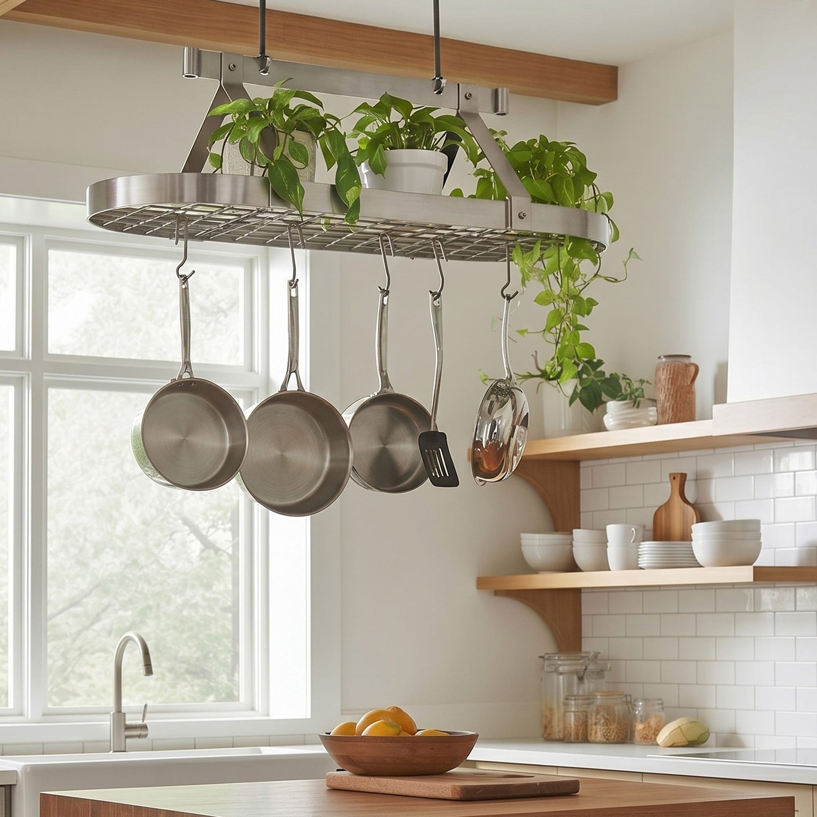 Enclume Ceiling Oval Ceiling Pot Rack w/Hooks