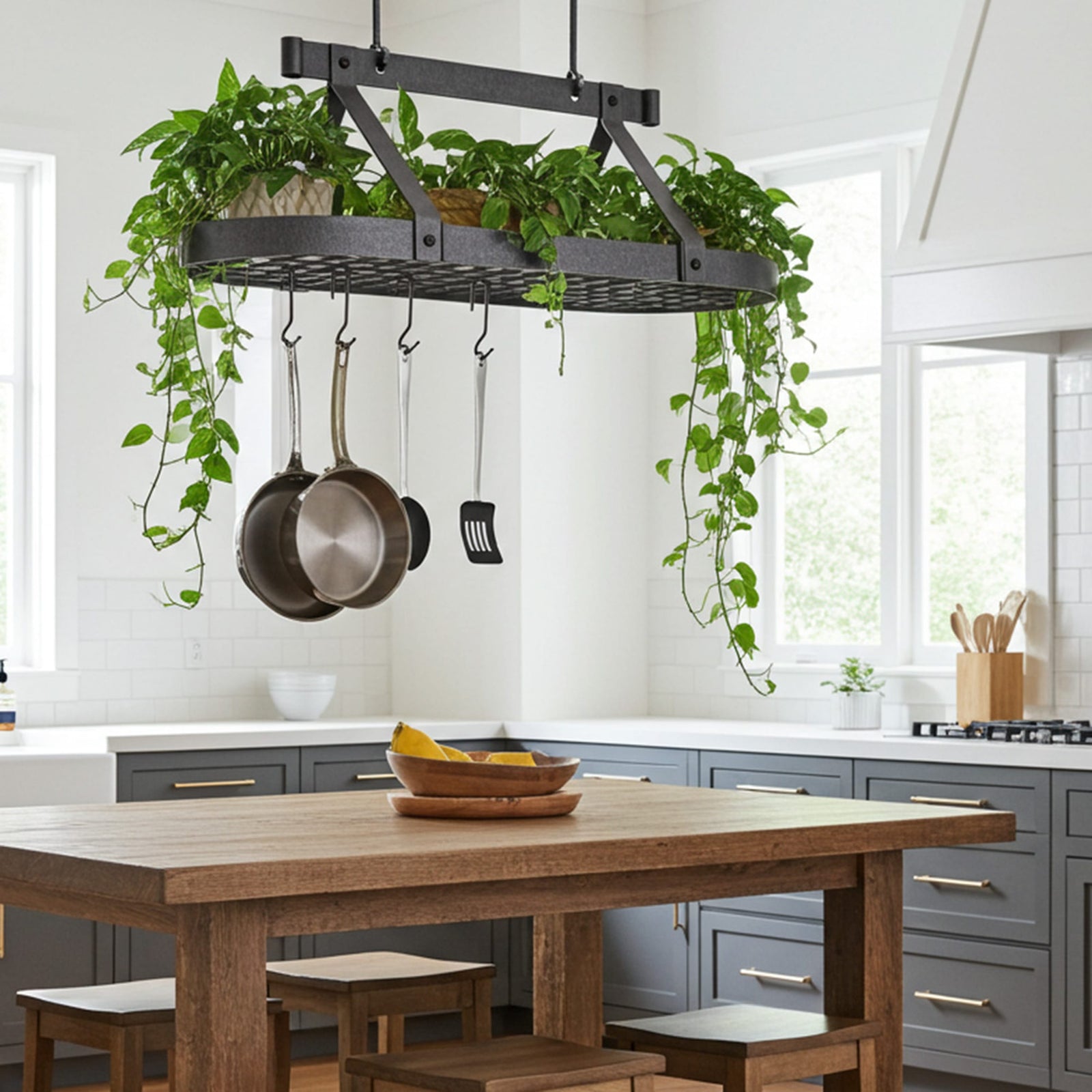 Enclume Ceiling Oval Ceiling Pot Rack w/Hooks
