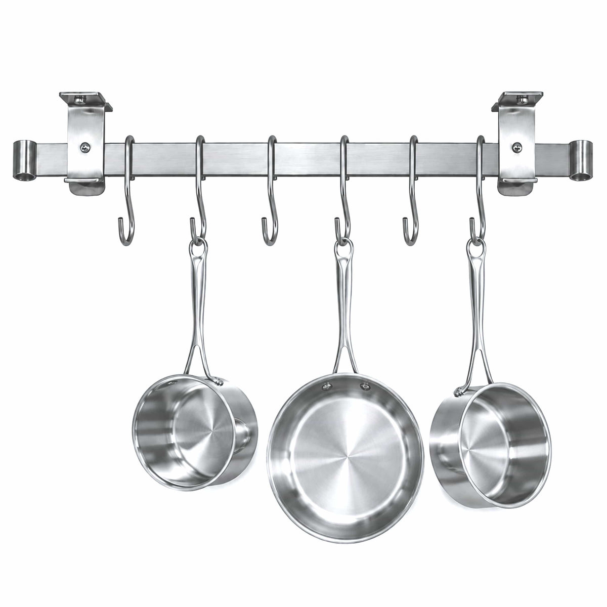 Enclume Design Products 24" / Stainless Steel Handcrafted Low Ceiling Bar in Hammered Steel, Brushed Stainless or Copper