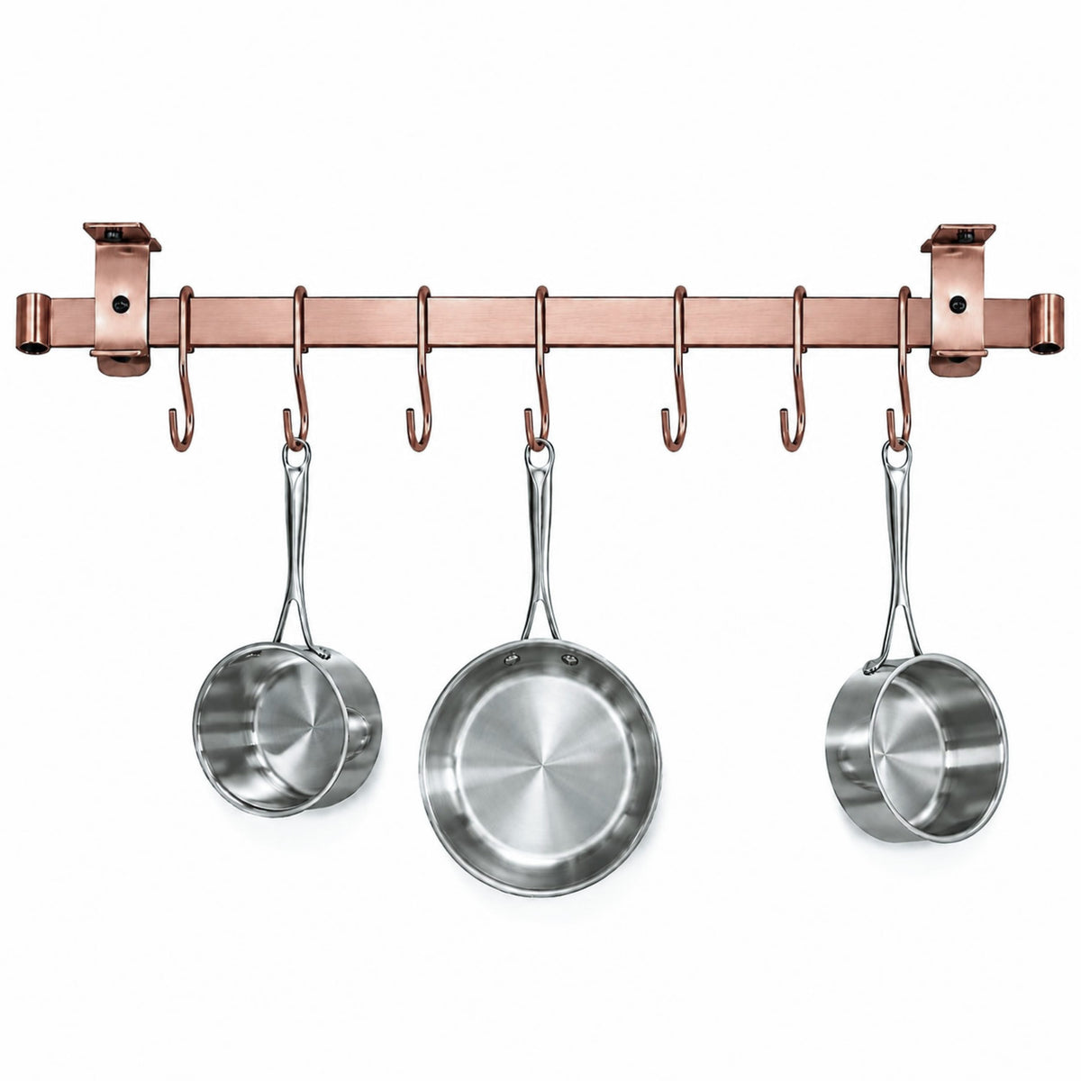 Enclume Design Products 36" / Brushed Copper Handcrafted Low Ceiling Bar in Hammered Steel, Brushed Stainless or Copper